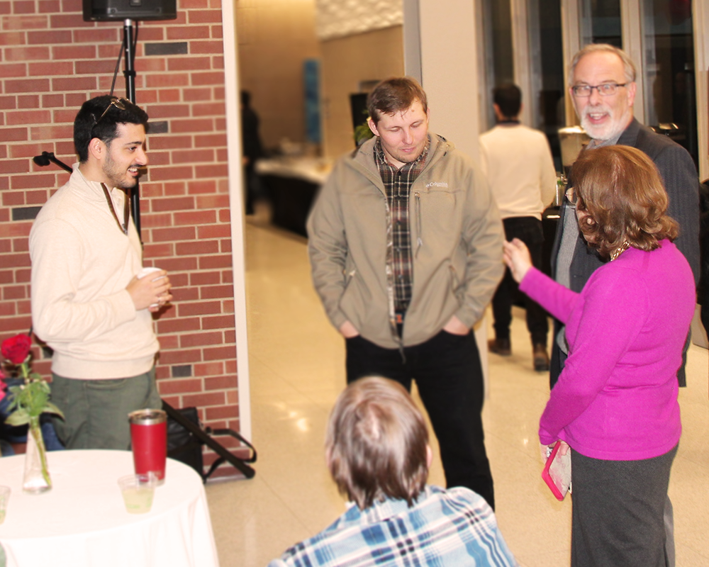 Godse, Ana Barros, Art Schmidt at the Winter 2024 CEE Graduation Reception