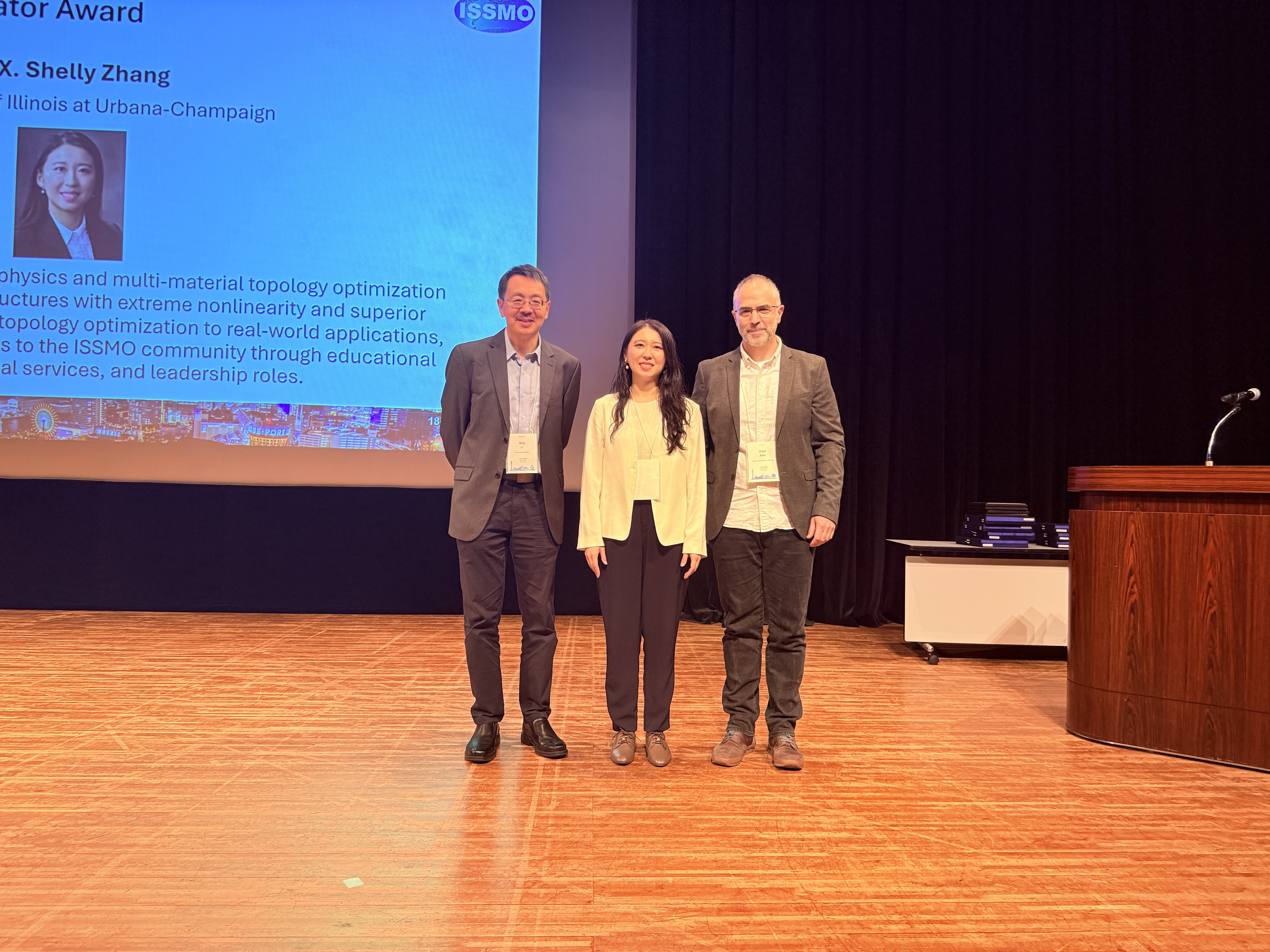 Zhang recieves Haftka Award at WCSMO in Kobe, Japan