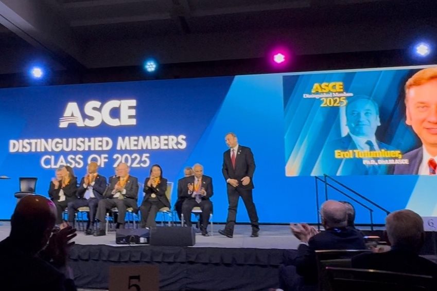 Erol Tutumluer inducted into&nbsp;ASCE Distinguished Members, Class of 2025 in Seattle, Wash.