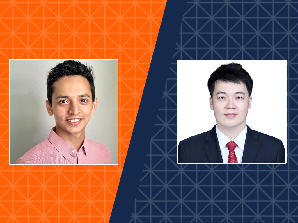 CEE PhD students Ishfaq Aziz and Yuxiang Zhao