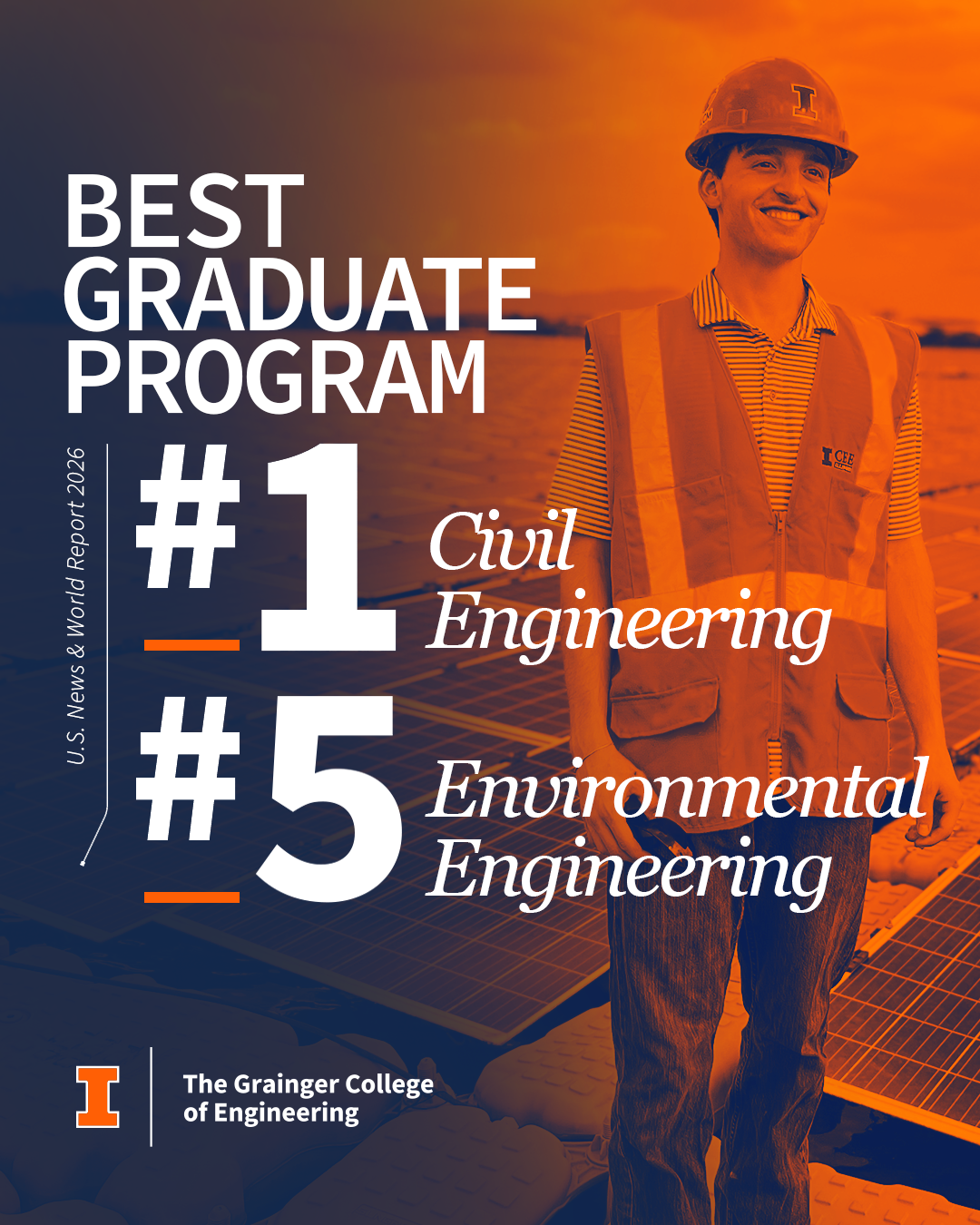 CEE graduate student on 2026 Global Leaders in Construction Management visit to a floating solar farm outside Kuala Lumpur, Malaysia.