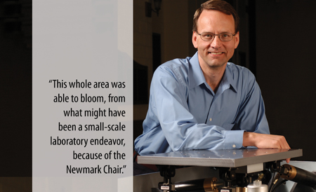Bill Spencer quote: This whole area was able to bloom, from what might have been a small-scale laboratory endeavor, because of the Newmark Chair.