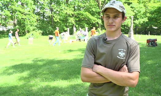 Boy Scout Logan Thomas Weiss hopes to honor forgotten soldiers as he earns his Eagle badge.