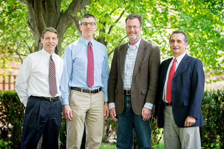 From left: professors Tim Stark, Larry Fahnestock, James LaFave and Rahim Benekohal. Photo by L. Brian Stauffer