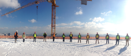 students on a helipad