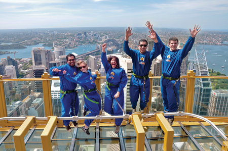 GLCM students enjoying the Sydney Eye Skywalk Tour