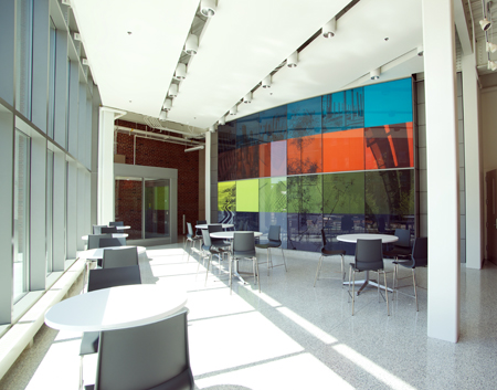The lobby of the Yeh Center