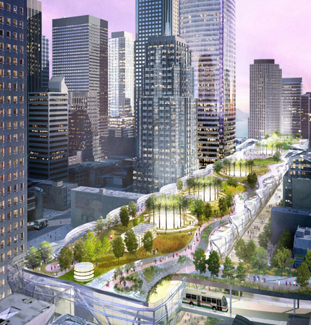 Architectural rendering of the Transbay Transit Center