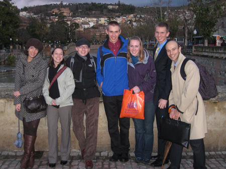 Alumni and friends on New Year's Eve in Granada