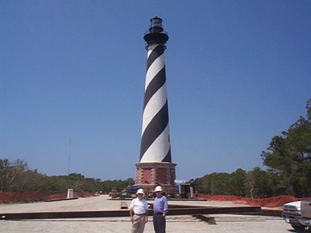 The Cape Hatteras Lighthouse on the move.
