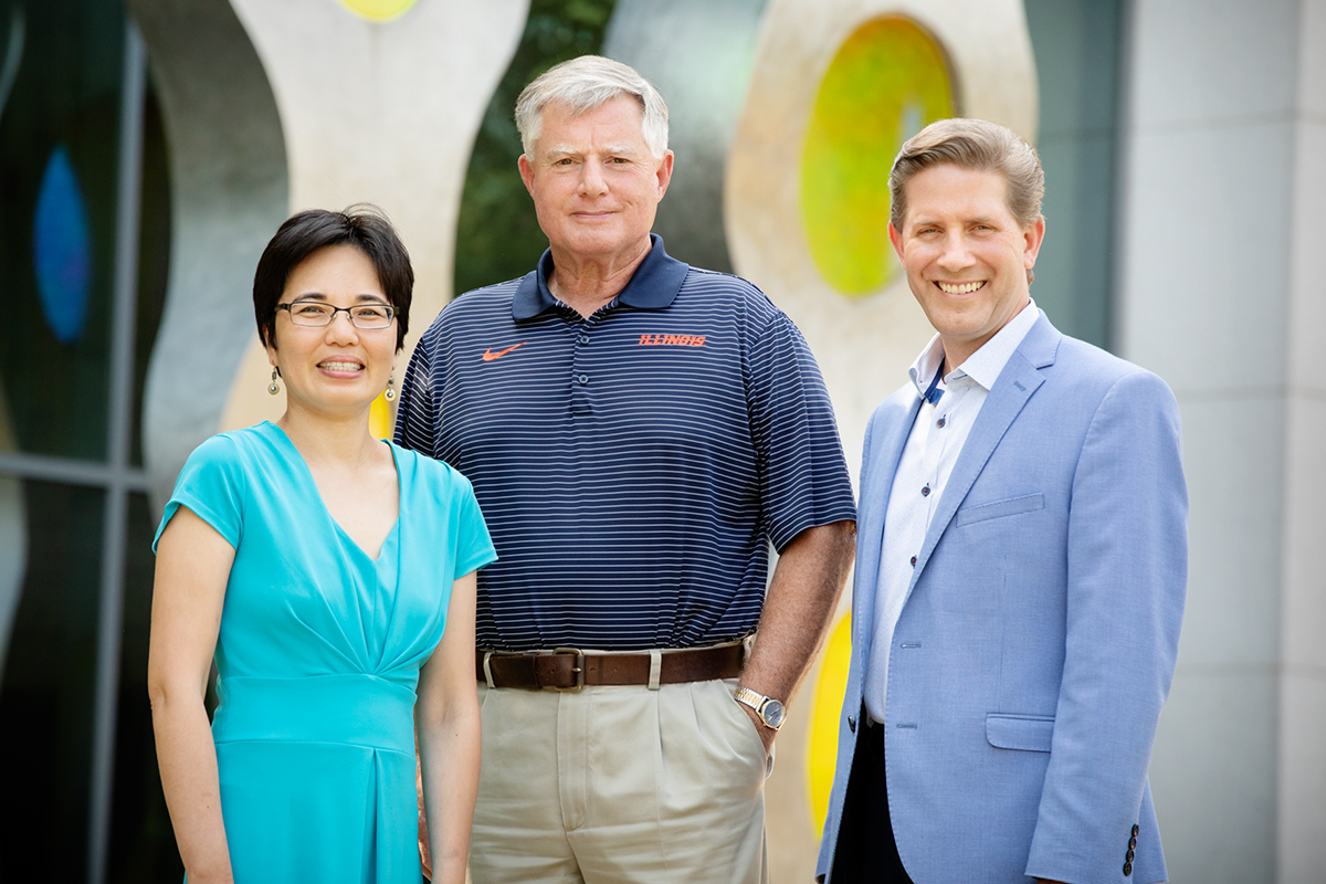 Photo of Helen Nguyen, Gary Eden and Stephen Boppart