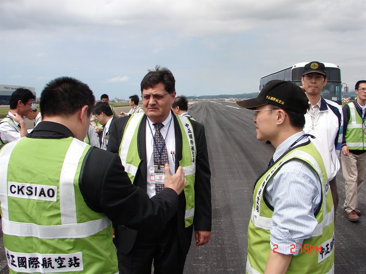 Imad Al-Qadi at the Taiwan Taoyuan International Airport, where he conducted advisory work.&nbsp;
