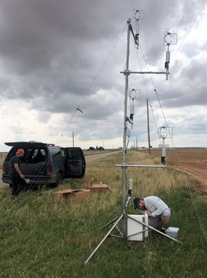 Deployment of CEE instruments in front of a thunderstorm in Texas.&nbsp;