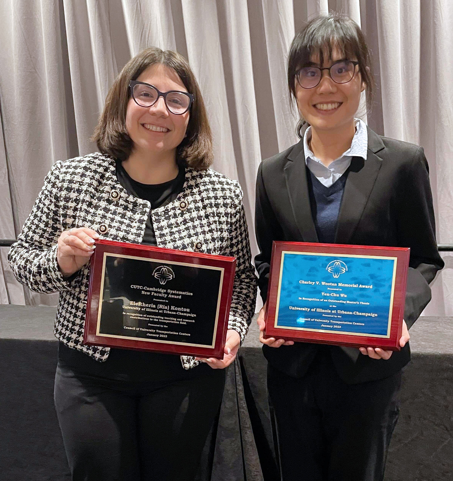 Eleftheria Kontou (left) and Yen-Chu Wu