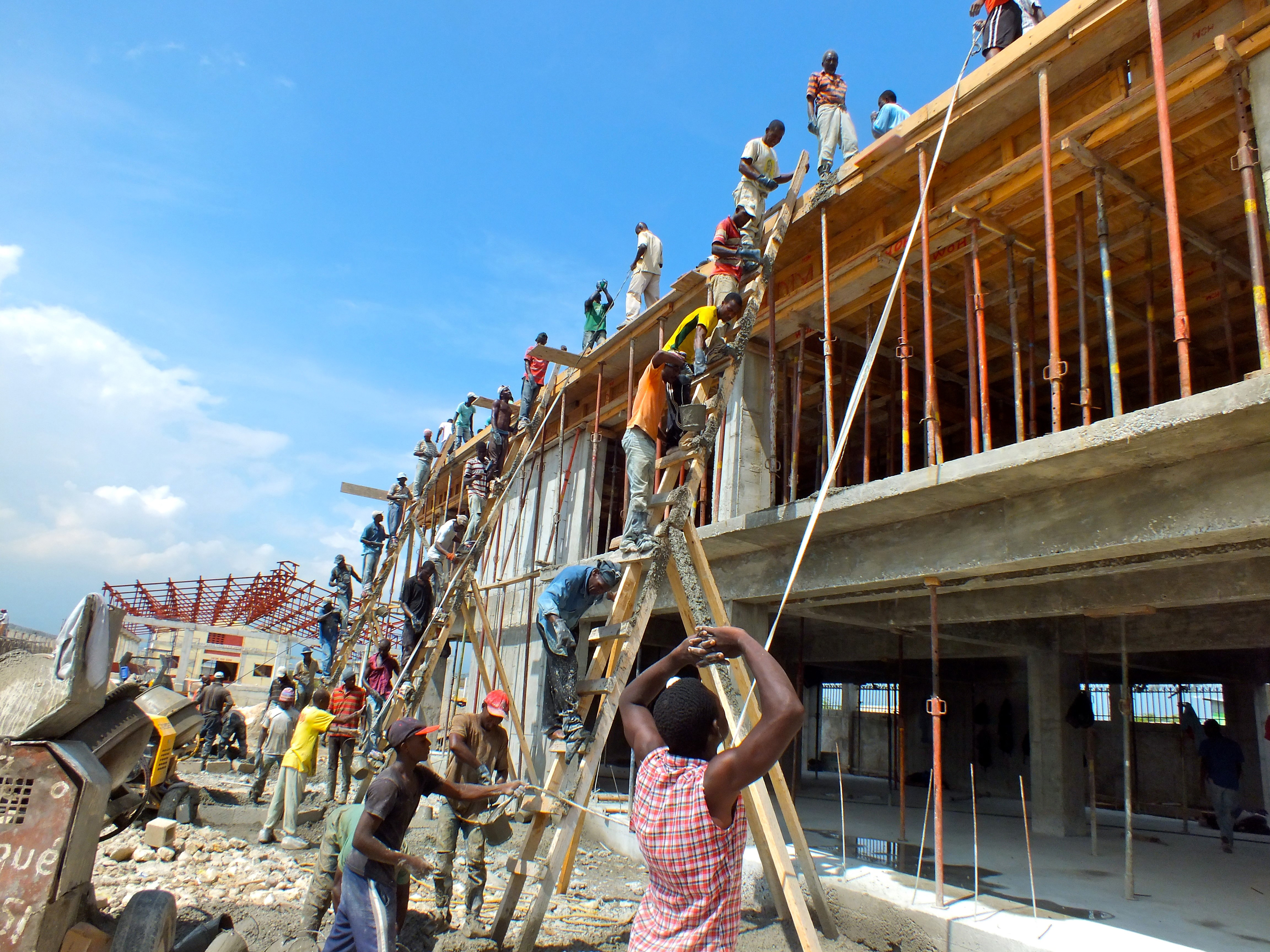 "We build all our buildings using the International Building code with seismic design criteria," O'Brien said. "We do all concrete pouring using local labor rather than ready mix and concrete pumps. This way each man gets a day wage.&rdquo;