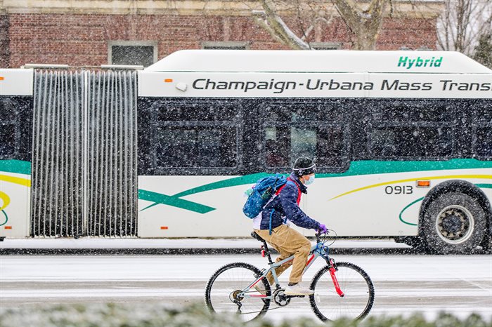 A new U. of I. study uses the Champaign-Urbana Mass Transit District as a case study to identify examples of inequity in mass transit accessabilty within marginalized communities. Photo by Fred Zwicky