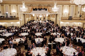 Attendees gathered for a dinner during the conference at the Palmer House in Chicago, IL.