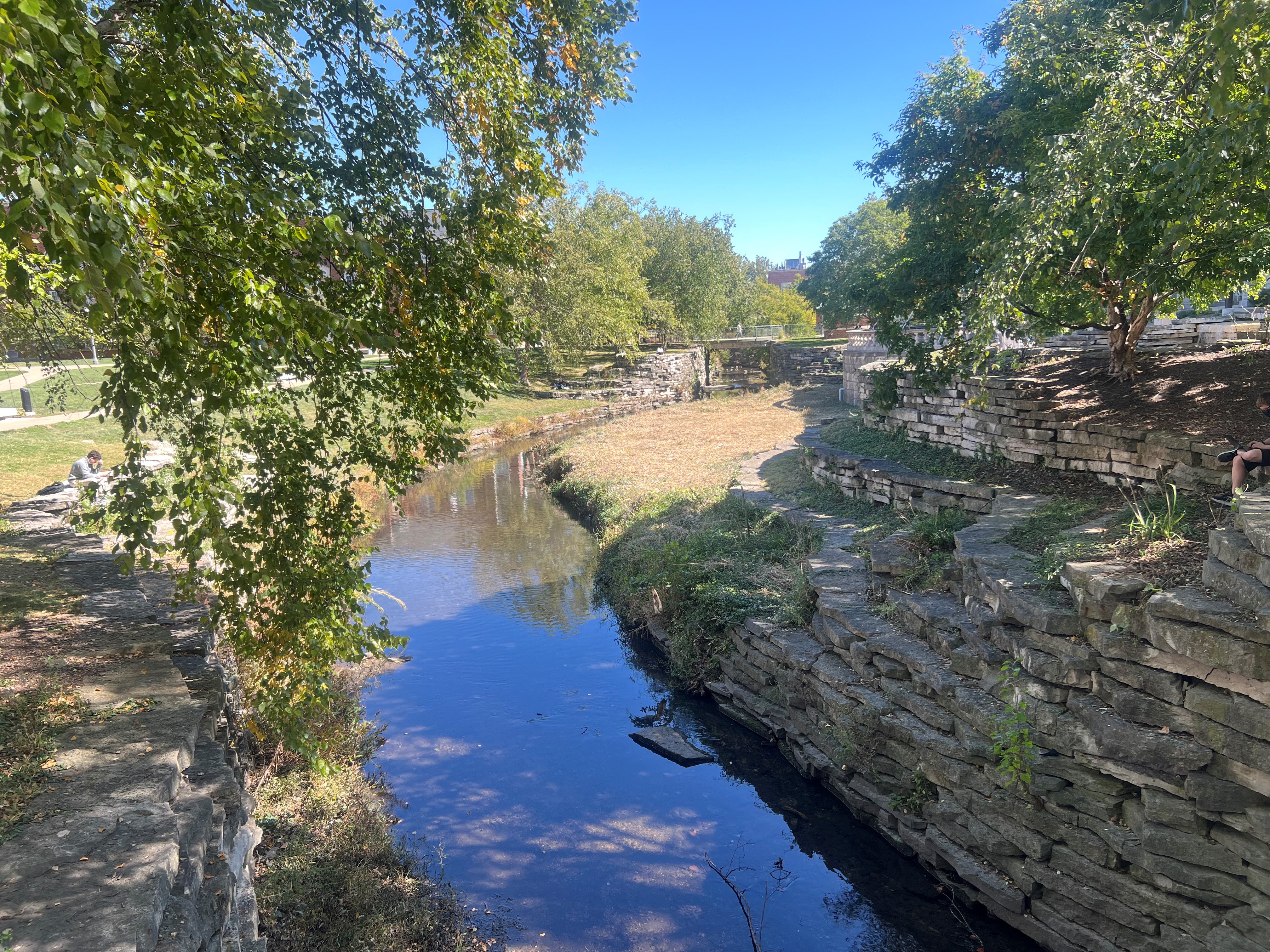 Boneyard Creek after improvements were made to alleviate flooding in Campustown area.