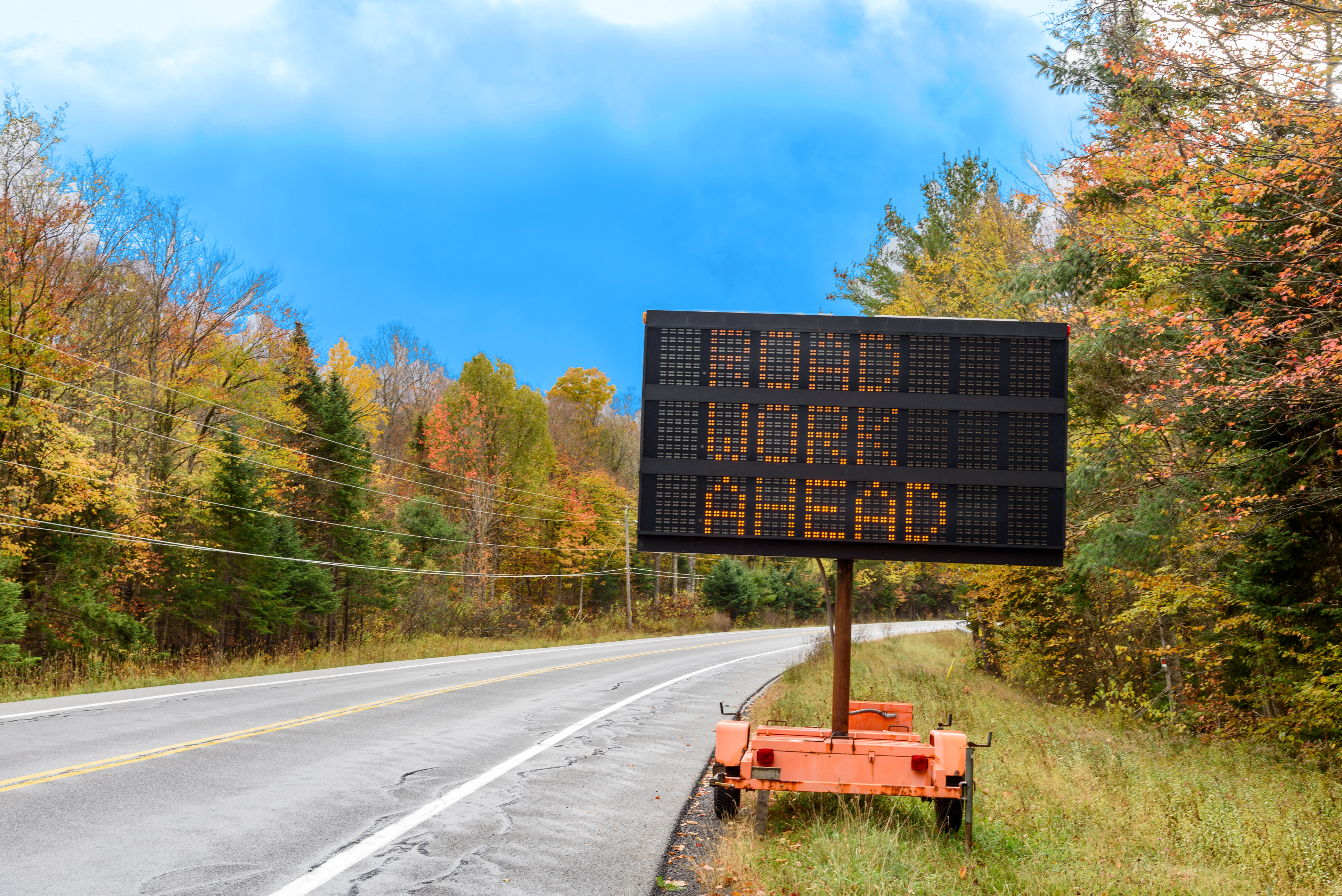 Construction SWZ sign